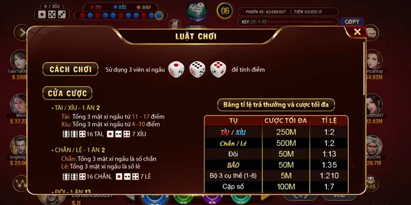 Phổ biến luật chơi Sicbo trực tuyến cho tân thủ Phổ biến luật chơi Sicbo trực tuyến cho tân thủ